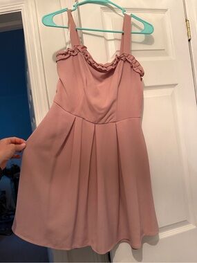 Nordstrom Dusty Rose Ruffle Mini Dress